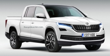 Пикап Skoda Kodiaq показался на рендере