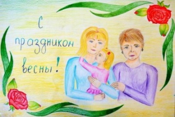 К 8 марта Севастополь украсили детскими рисунками