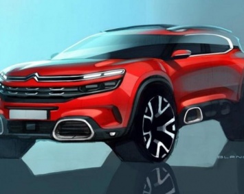 В сеть попали официальные эскизы кроссовера Citroen C5 Aircross