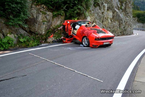 Ferrari F430 Spider разбился в Швейцарии