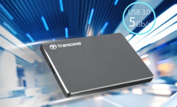 В продаже появился тонкий SSD-накопитель Transcend StoreJet 25C3