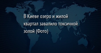 В Киеве озеро и жилой квартал завалило токсичной золой (Фото)