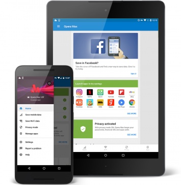 Opera Max появились смарт-функции и режим экономии для Facebook