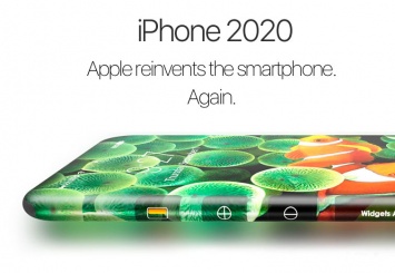 Забудьте безрамочный iPhone 8: представлен концепт iPhone 2020 с огибающим корпус экраном [видео]
