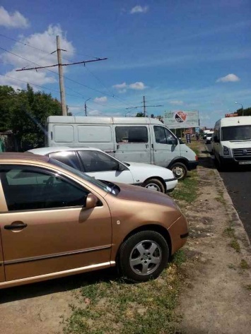 В Заводском районе Николаева шесть водителей, которые парковали свои машины на зеленых зонах, заплатят штраф