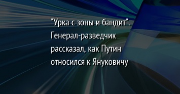 "Урка с зоны и бандит". Генерал-разведчик рассказал, как Путин относился к Януковичу