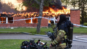 В Швеции сгорел центр для приема беженцев (фото)