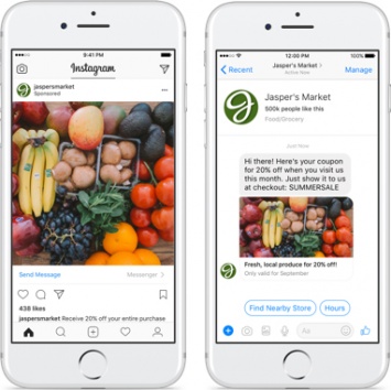 Прямая линия: новый рекламный формат Instagram перебросит клиентов в Messenger
