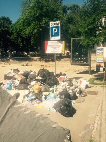 День эколога: гора мусора образовалась в центре Одессы (фото)