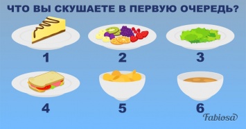 Что вы скушаете в первую очередь? Выбирайте и смотрите результат!