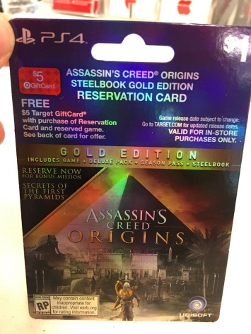 В сеть утекло изображение карточки предзаказа на «Золотое издание» Assassin's Creed Origins