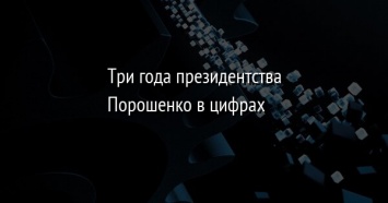 Три года президентства Порошенко в цифрах