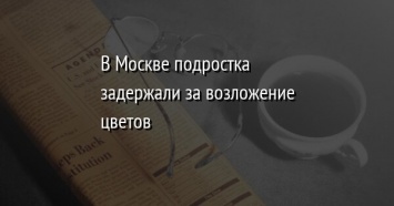 В Москве подростка задержали за возложение цветов