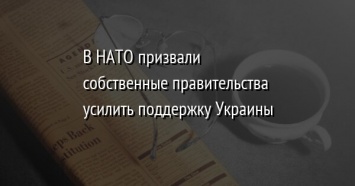 В НАТО призвали собственные правительства усилить поддержку Украины