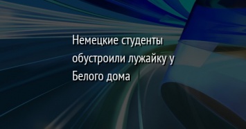 Немецкие студенты обустроили лужайку у Белого дома