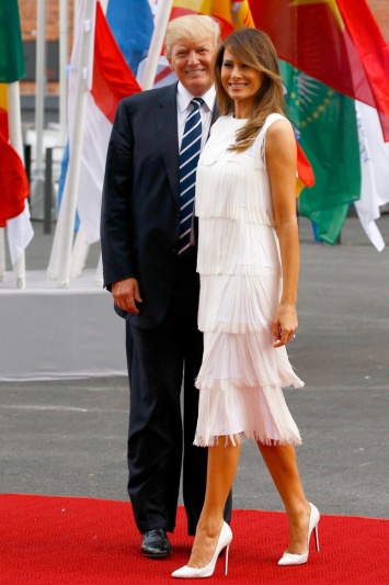 Мелания Трамп и Бриджит Макрон на саммите G20