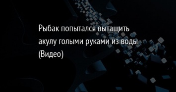 Рыбак попытался вытащить акулу голыми руками из воды (Видео)