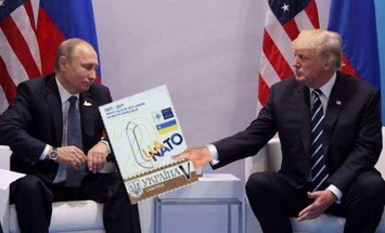 Политические фотожабы встречи Трампа и Путина от заммэра Днепра Яники Мерило