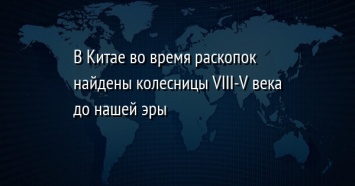 В Китае во время раскопок найдены колесницы VIII-V века до нашей эры