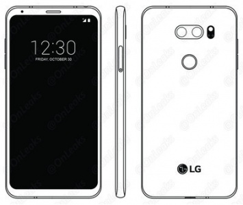 Смартфон LG V30 показался на схематическом изображении