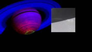 Cassini прислал видео полярного сияния Сатурна