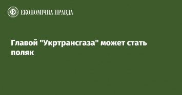 Главой Укртрансгаза может стать поляк