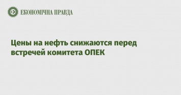 Цены на нефть снижаются перед встречей комитета ОПЕК