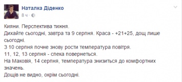 Погода в Украине опять станет жаркой уже с ближайшего четверга