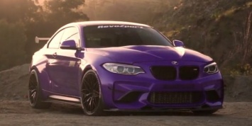 Обновленный спорткар BMW M2 RevoZport показали в необычном фиолетовом цвете