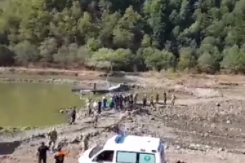 В Грузии при тушении масштабного пожара упал вертолет