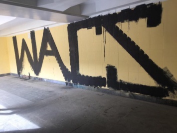 Ремонт продержался недолго: вандалы обрисовали "новенькие" стены подземного перехода на Воздухофлотском проспекте (фото)