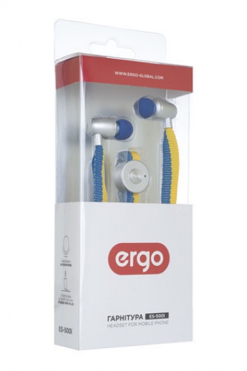 ERGO ES-500i Ukraine - мобильная аудиогарнитура в национальном стиле