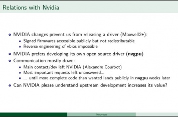 В Nouveau не получается обеспечить качественную поддержку GeForce GTX 900 из-за ограничений NVIDIA