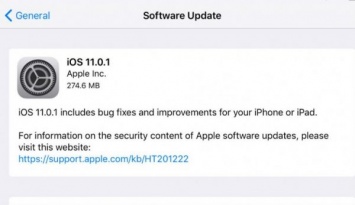 Пользователи столкнулись с серьезными проблемами после обновления до iOS 11.0.1