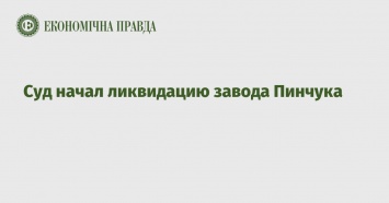 Суд начал ликвидацию завода Пинчука