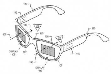 Google патентует «умные» очки с новой конструкцией