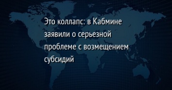 Это коллапс: в Кабмине заявили о серьезной проблеме с возмещением субсидий