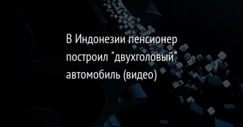 В Индонезии пенсионер построил "двухголовый" автомобиль (видео)