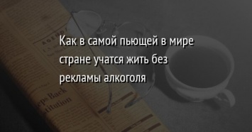 Как в самой пьющей в мире стране учатся жить без рекламы алкоголя