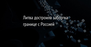 Литва достроила забор на границе с Россией