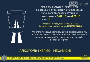 На выходных патрульные составили 5 протоколов за управление автомобилем в нетрезвом состоянии