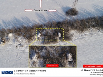 ОБСЕ показало танки боевиков, синхронно нацеленные как на позиции ВСУ, так и на собственные позиции (ФОТО)