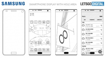 Samsung запатентовала смартфон без рамок, где все важные элементы - на дисплее