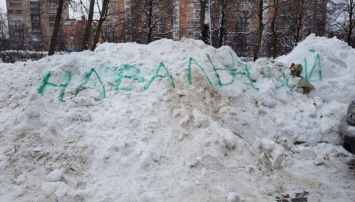 "Навальный". Жительница Москвы придумала, как заставить коммунальщиков вывозить горы снега (ФОТО)