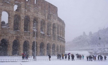 В Рим пришли морозы и сильный снегопад