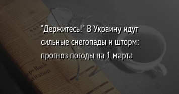 "Держитесь!" В Украину идут сильные снегопады и шторм: прогноз погоды на 1 марта