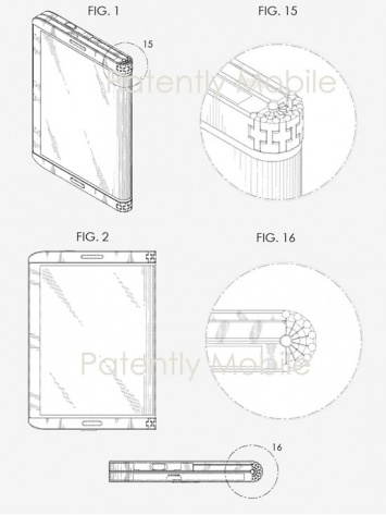 Новый патент гибкого смартфона Samsung