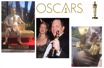Кушетка для кастингов: в преддверии Оскара в Голливуде установили статую Харви Вайнштейна (ФОТО)