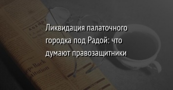 Ликвидация палаточного городка под Радой: что думают правозащитники