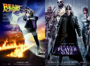 Опубликованы постеры фильма «Первому игроку приготовиться» в стиле «Назад в будущее» и «Матрицы»
